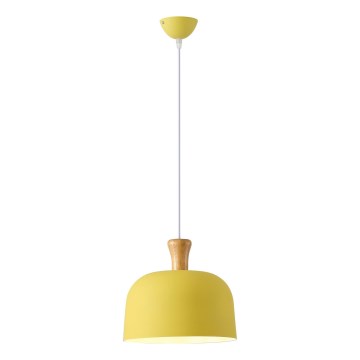 Lustr na lanku SIMPLO 1xE27/15W/230V žlutá pr. 27 cm