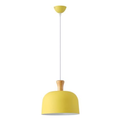 Lustr na lanku SIMPLO 1xE27/15W/230V žlutá pr. 27 cm
