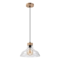 Lustr na lanku SINGLE 1xE27/60W/230V pr. 28 cm dub