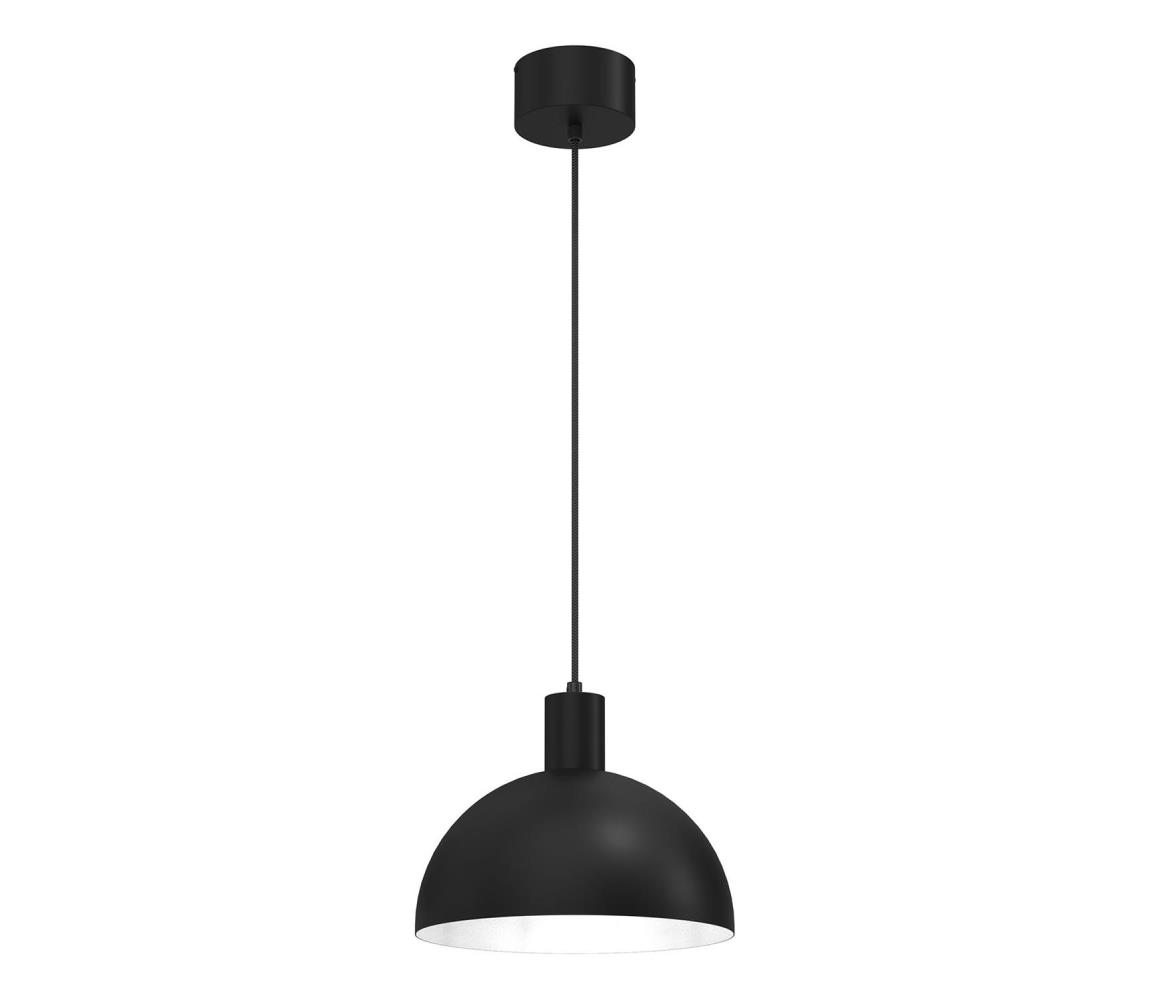 Luminex Lustr na lanku SINGLE 1xE27/60W/230V pr. 29 cm černá/bílá LU3888