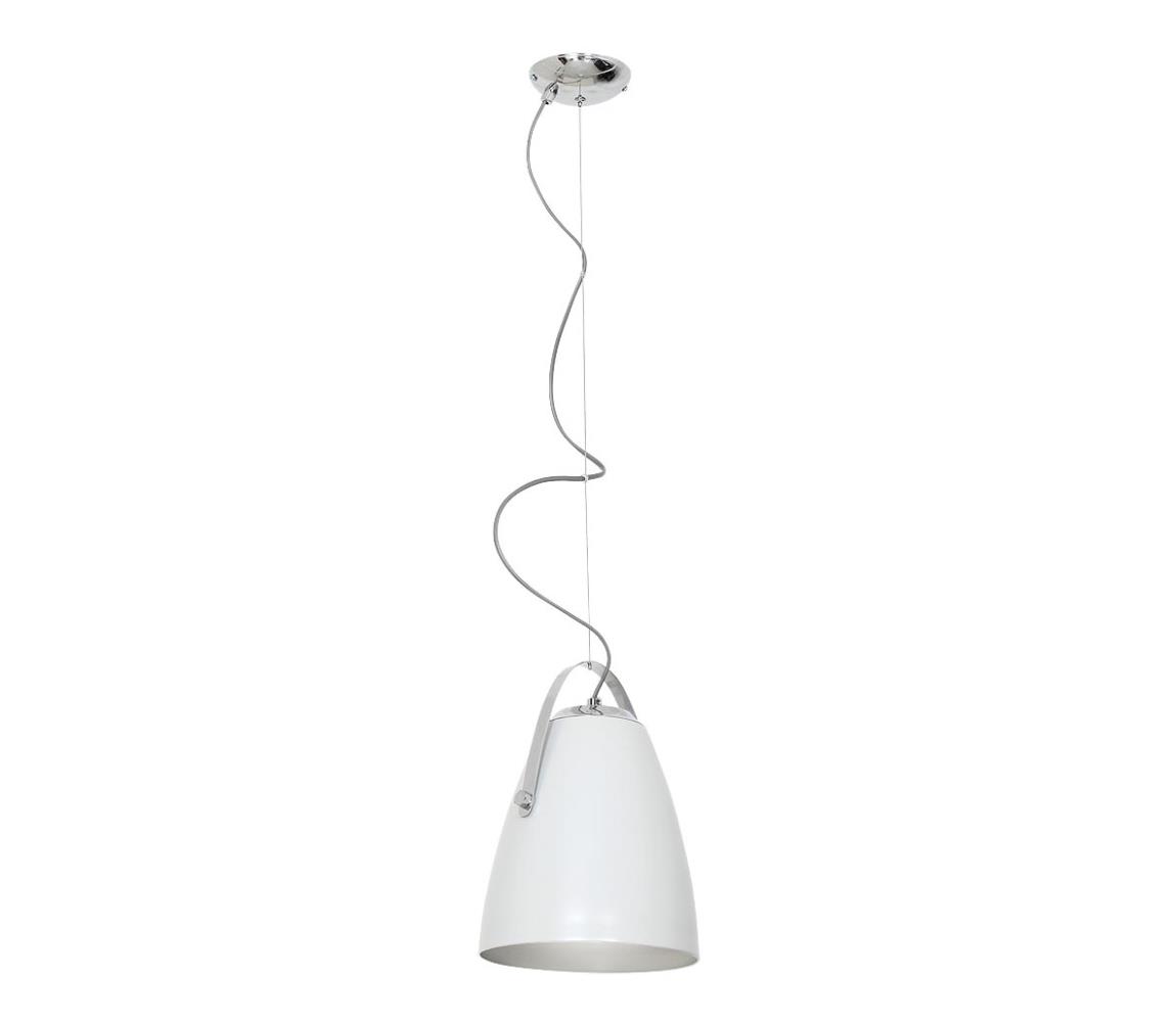 Luminex Lustr na lanku SINGLE 2 1xE27/60W/230V bílá LU7285