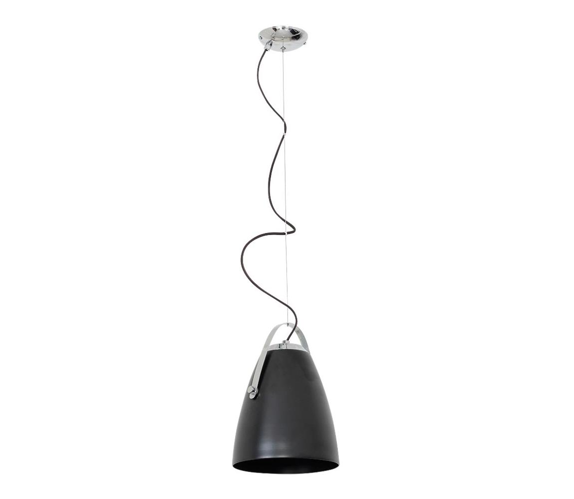 Luminex Lustr na lanku SINGLE 2 1xE27/60W/230V černá LU7284