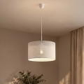 Lustr na lanku SIRJA PLISADO 1xE27/15W/230V pr. 35 cm bílá