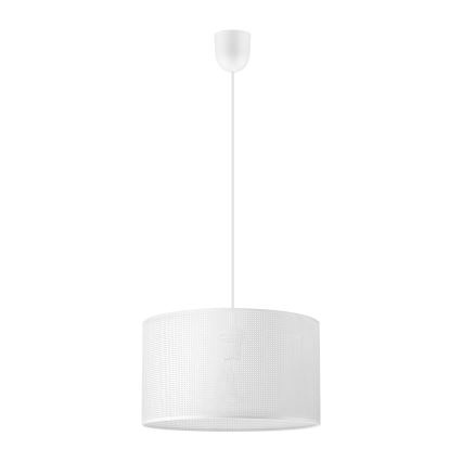Lustr na lanku SIRJA PLISADO 1xE27/15W/230V pr. 35 cm bílá