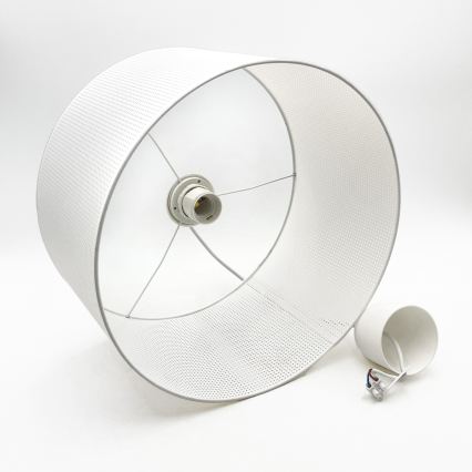 Lustr na lanku SIRJA PLISADO 1xE27/15W/230V pr. 35 cm bílá