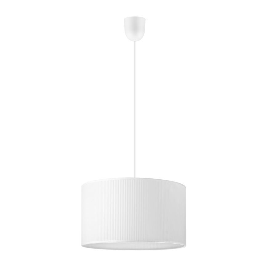 Lustr na lanku SIRJA PLISADO 1xE27/15W/230V pr. 35 cm bílá