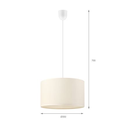Lustr na lanku SIRJA PLISADO 1xE27/15W/230V pr. 35 cm krémová