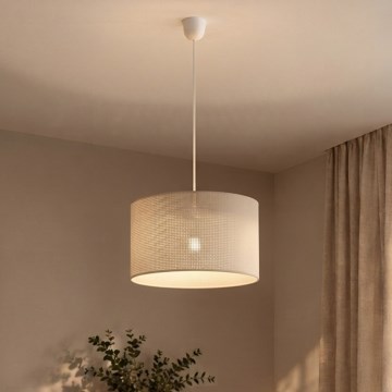 Lustr na lanku SIRJA PLISADO 1xE27/15W/230V pr. 35 cm krémová