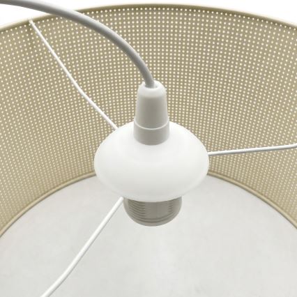 Lustr na lanku SIRJA PLISADO 1xE27/15W/230V pr. 35 cm krémová
