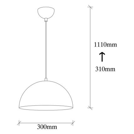 Lustr na lanku SIVANI 1xE27/40W/230V bílá