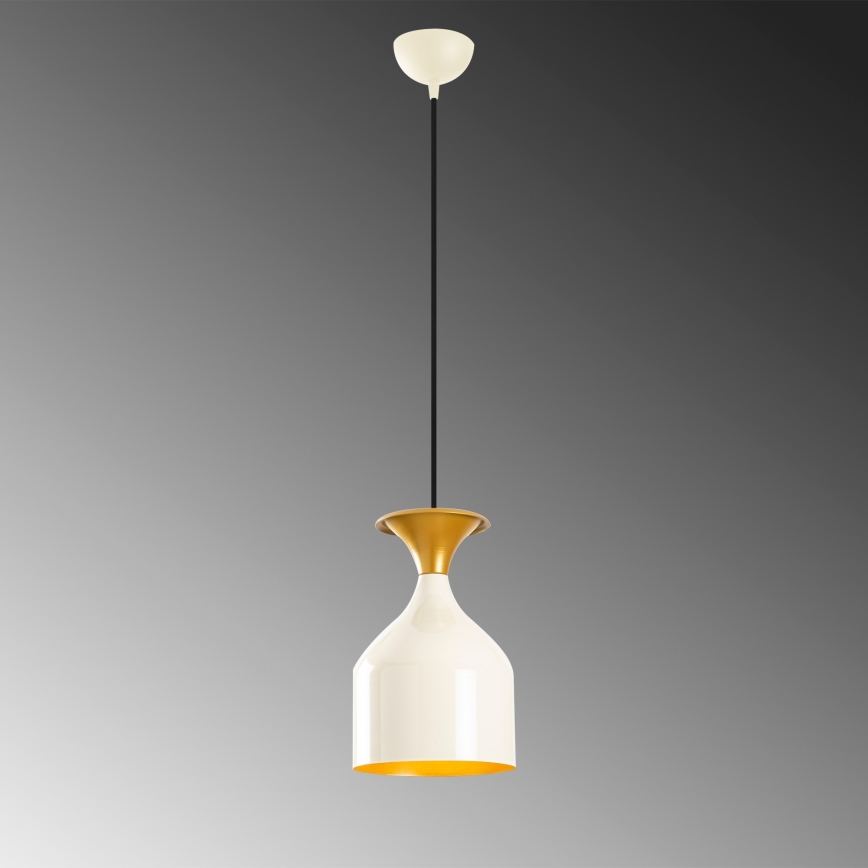 Lustr na lanku SIVANI 1xE27/40W/230V bílá/měděná