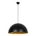 Lustr na lanku SIVANI 1xE27/40W/230V pr. 60 cm černá/měděná