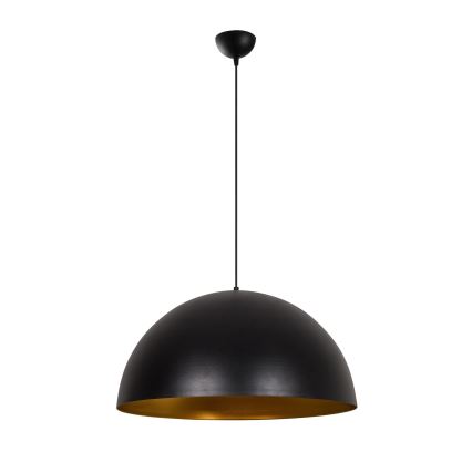 Lustr na lanku SIVANI 1xE27/40W/230V pr. 60 cm černá/měděná