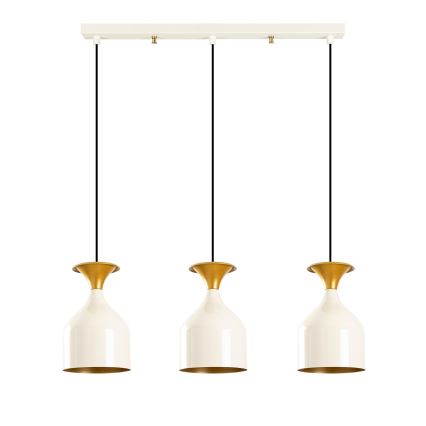 Lustr na lanku SIVANI 3xE27/40W/230V bílá/měděná
