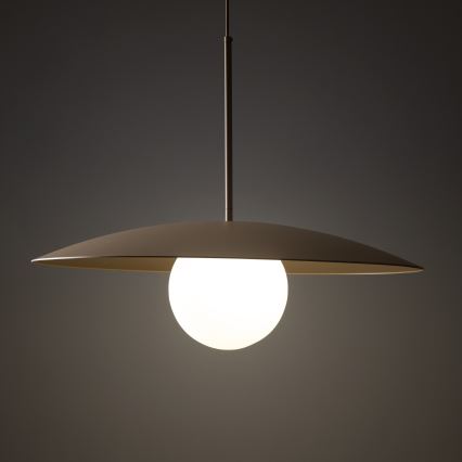 Lustr na lanku SLATE 1xE27/15W/230V pr. 65 cm béžová