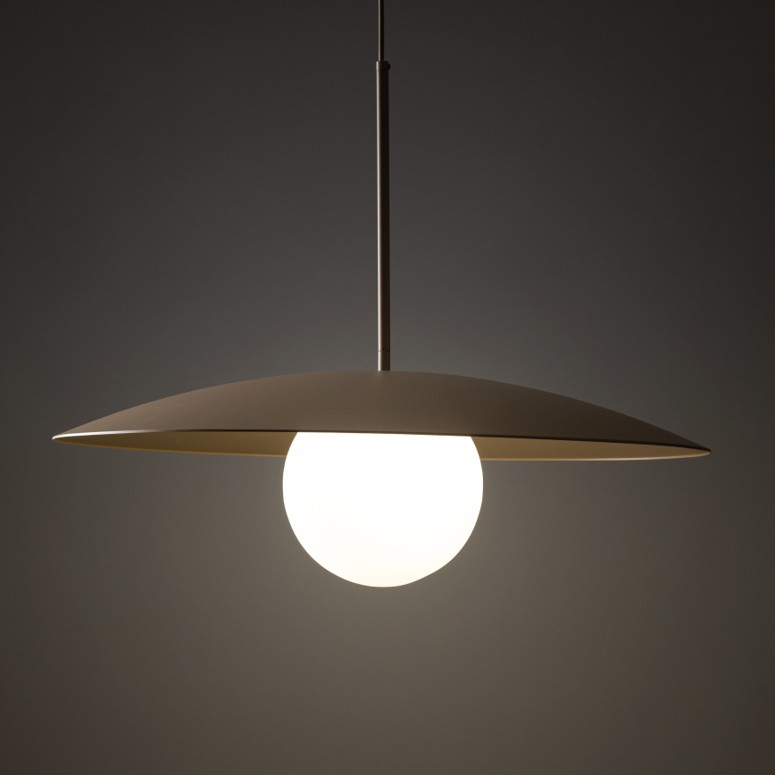 Lustr na lanku SLATE 1xE27/15W/230V pr. 65 cm béžová