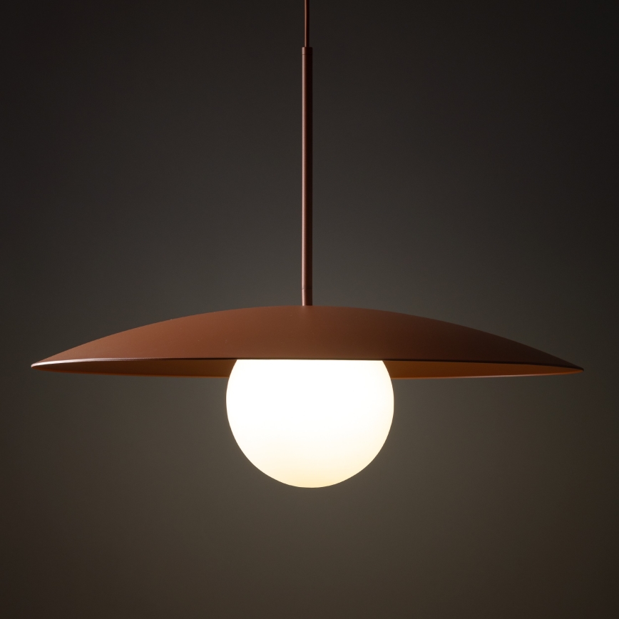 Lustr na lanku SLATE 1xE27/15W/230V pr. 65 cm cihlová