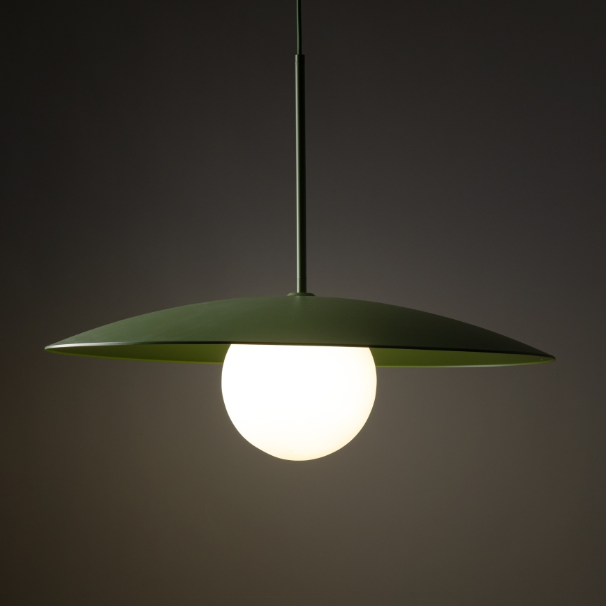 Lustr na lanku SLATE 1xE27/15W/230V pr. 65 cm zelená