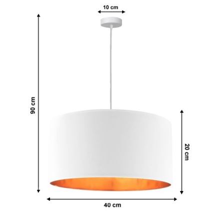Lustr na lanku SOFIA 1xE27/60W/230V bílá