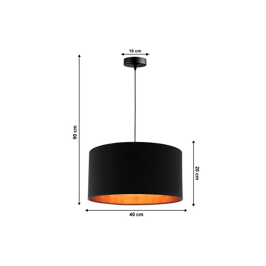 Lustr na lanku SOFIA 1xE27/60W/230V černá