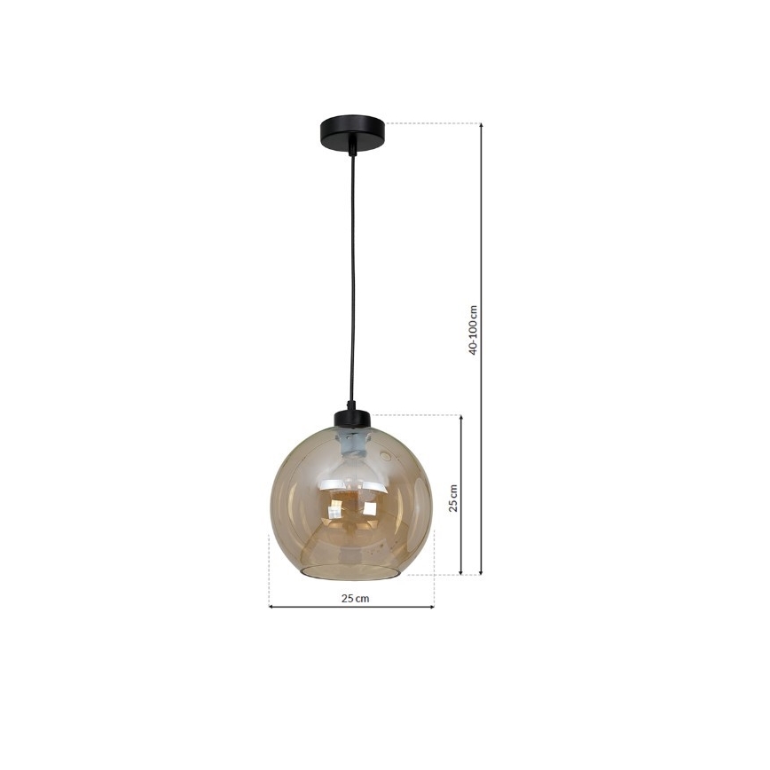 Lustr na lanku SOFIA 1xE27/60W/230V hnědá