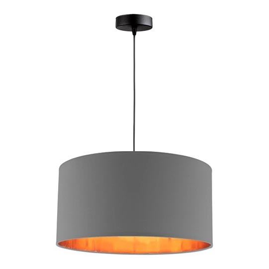 Lustr na lanku SOFIA 1xE27/60W/230V šedá