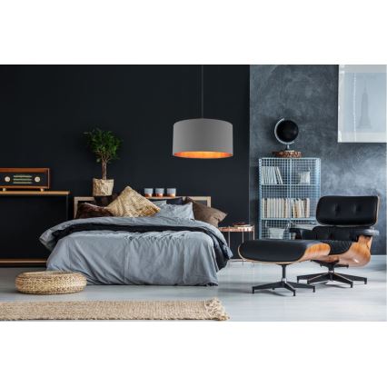 Lustr na lanku SOFIA 1xE27/60W/230V šedá