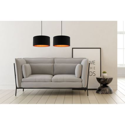 Lustr na lanku SOFIA 2xE27/60W/230V černá