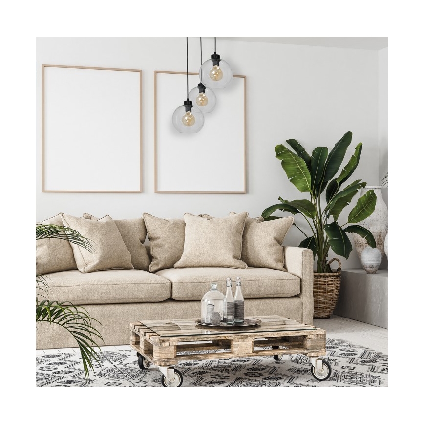 Lustr na lanku SOFIA 3xE27/60W/230V čirá