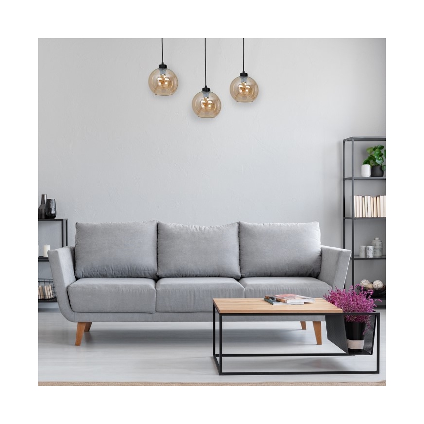 Lustr na lanku SOFIA 3xE27/60W/230V hnědá