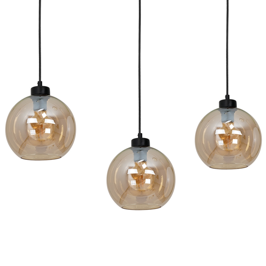 Lustr na lanku SOFIA 3xE27/60W/230V hnědá