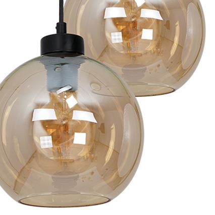 Lustr na lanku SOFIA 3xE27/60W/230V hnědá