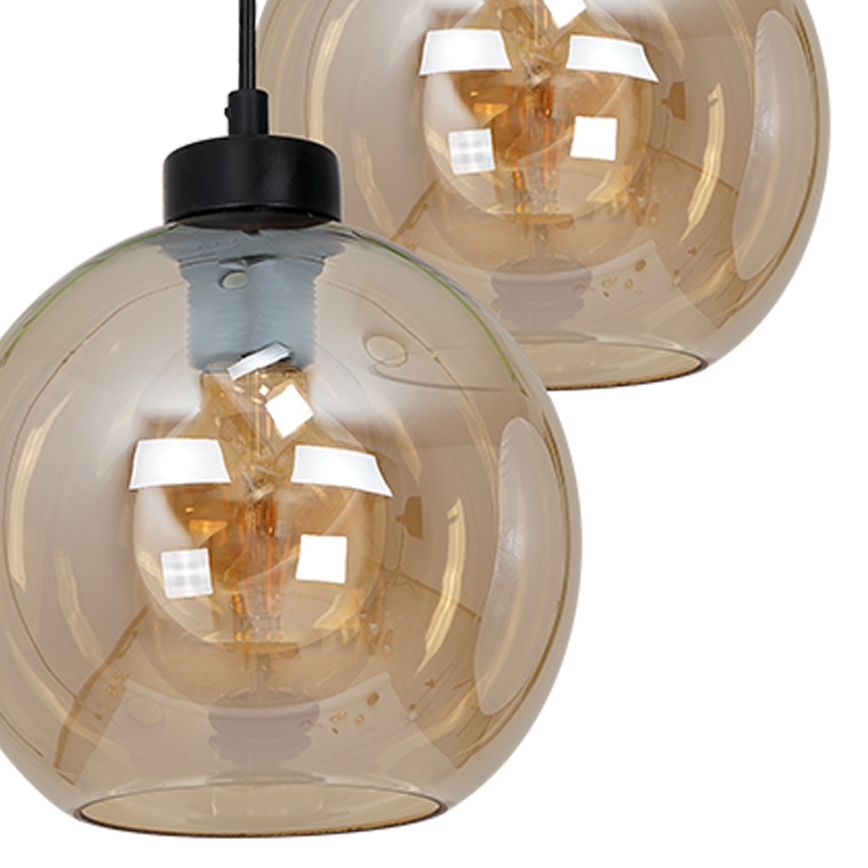Lustr na lanku SOFIA 3xE27/60W/230V hnědá