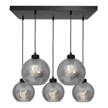 Lustr na lanku SOFIA 5xE27/60W/230V černá