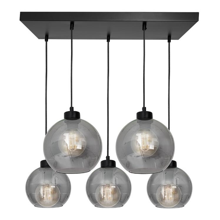 Lustr na lanku SOFIA 5xE27/60W/230V černá