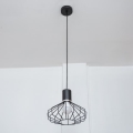 Lustr na lanku SOLANO 1xE27/15W/230V černá/lesklý chrom