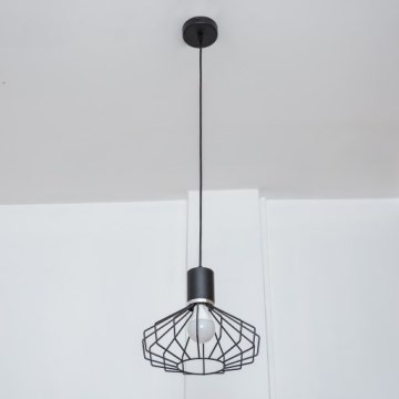 Lustr na lanku SOLANO 1xE27/15W/230V černá/lesklý chrom