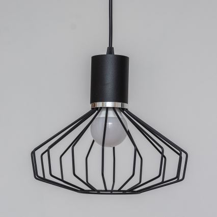 Lustr na lanku SOLANO 3xE27/15W/230V černá/lesklý chrom