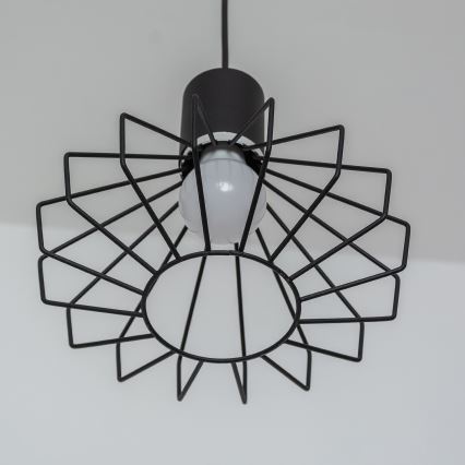 Lustr na lanku SOLANO 3xE27/15W/230V černá/lesklý chrom