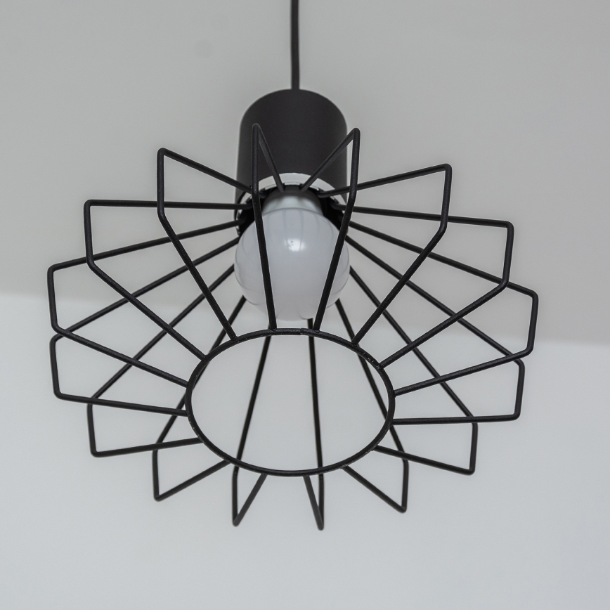 Lustr na lanku SOLANO 3xE27/15W/230V černá/lesklý chrom