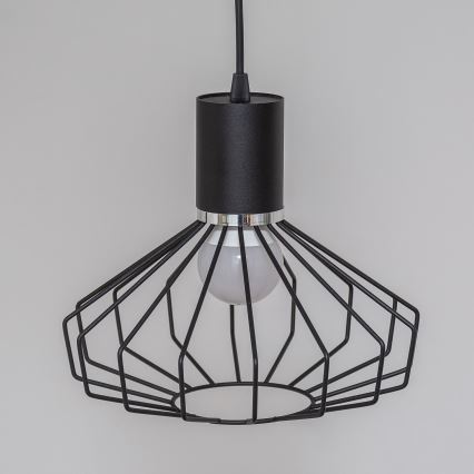 Lustr na lanku SOLANO 3xE27/15W/230V černá/lesklý chrom