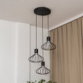 Lustr na lanku SOLANO 3xE27/15W/230V černá/lesklý chrom
