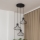Lustr na lanku SOLANO 3xE27/15W/230V černá/lesklý chrom