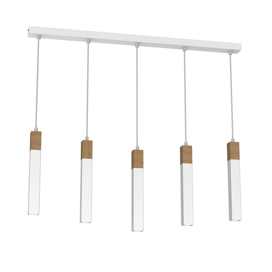 Lustr na lanku SOLO 5xGU10/MR11/40W/230V bílá