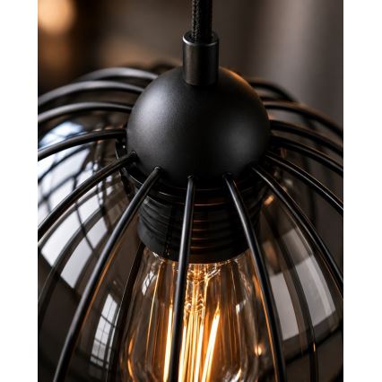 Lustr na lanku SOLO BLACK 3xE27/60W/230V