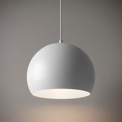 Lustr na lanku SOOL 1xE27/15W/230V pr. 27 cm bílá