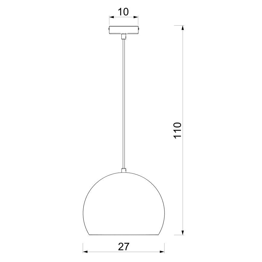 Lustr na lanku SOOL 1xE27/15W/230V pr. 27 cm bílá