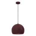 Lustr na lanku SOOL 1xE27/15W/230V pr. 27 cm burgundy