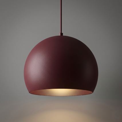 Lustr na lanku SOOL 1xE27/15W/230V pr. 27 cm burgundy
