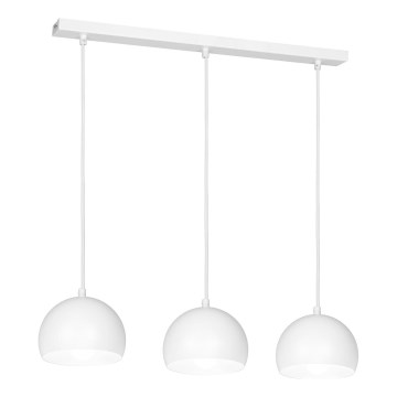 Lustr na lanku SOOL 3xE27/15W/230V bílá